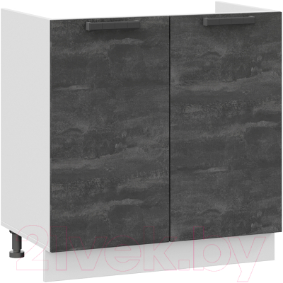 Шкаф под мойку ТриЯ Детройт 1Н8М (белый/угольный камень) - фото