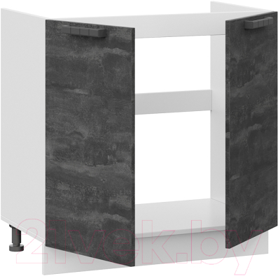 Шкаф под мойку ТриЯ Детройт 1Н8М (белый/угольный камень)