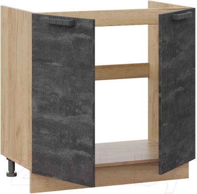 Шкаф под мойку ТриЯ Детройт 1Н8М (дуб крафт золотой/угольный камень)