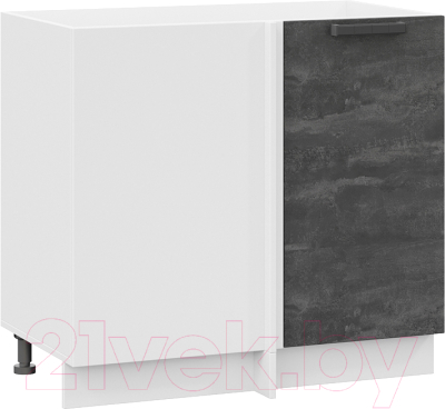 Шкаф-стол кухонный ТриЯ Детройт 1Н9У (белый/угольный камень) - фото