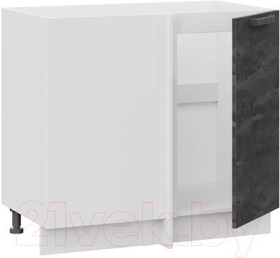 Шкаф-стол кухонный ТриЯ Детройт 1Н9У (белый/угольный камень)