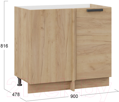 Шкаф-стол кухонный ТриЯ Детройт 1Н9У (дуб крафт золотой)