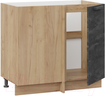 Шкаф-стол кухонный ТриЯ Детройт 1Н9У (дуб крафт золотой/угольный камень)