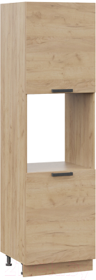 Шкаф-пенал кухонный ТриЯ Детройт 1П6 (дуб крафт золотой) - фото