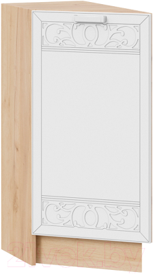 Шкаф-стол кухонный ТриЯ Долорес 1Н3Т (дуб крафт золотой/сноу) - фото