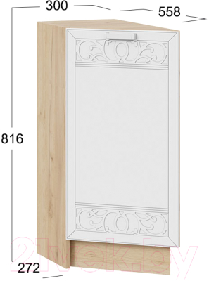 Шкаф-стол кухонный ТриЯ Долорес 1Н3Т (дуб крафт золотой/сноу)