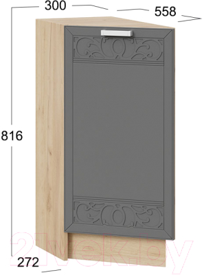 Шкаф-стол кухонный ТриЯ Долорес 1Н3Т (дуб крафт золотой/титан)