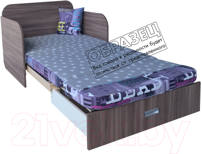 Диван Анмикс Кейт (ЛДСП ясень шимо темный/принт Inkanto Vision)