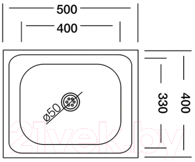 Раковина для дачи Метлес - 1 100093 (40x50)