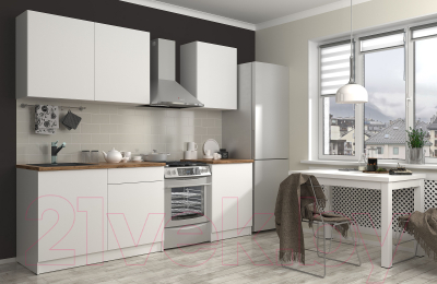 Шкаф навесной для кухни Eligard Urban ШНС2 120/73 (белый)