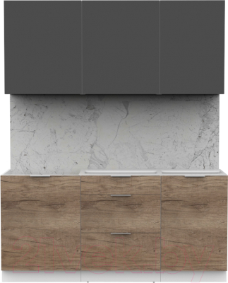 Готовая кухня Интермебель Микс Топ-3 1.7м без столешницы - фото