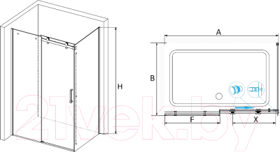 Душевой уголок RGW TO-44 / 02074430-11