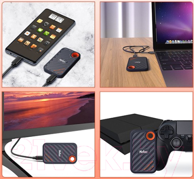 Внешний жесткий диск Netac ZX20 USB3.2 512GB (NT01ZX20-512G-32BL)