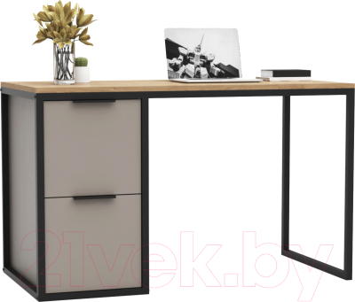 Письменный стол Crafto Курт Лофт 03 120x60x75 (латте дуб) - фото
