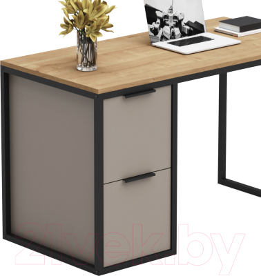 Письменный стол Crafto Курт Лофт 03 120x60x75 (латте дуб)