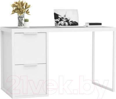 Письменный стол Crafto Курт Лофт 04 120x60x75 (белый) - фото