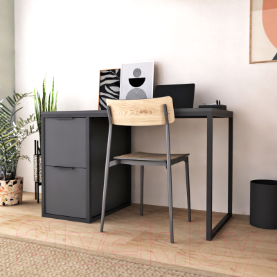 Письменный стол Crafto Курт Лофт 07 120x60x75 (графит)