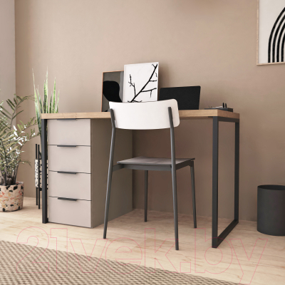 Письменный стол Crafto Кихот Лофт 03 120x60x75 (латте/дуб)