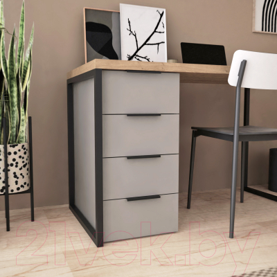 Письменный стол Crafto Кихот Лофт 03 120x60x75 (латте/дуб)