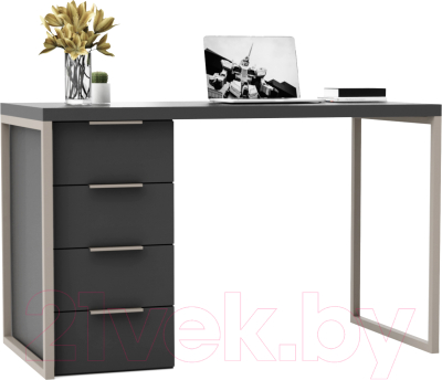 Письменный стол Crafto Кихот Лофт 06 120x60x75 (латте/графит) - фото