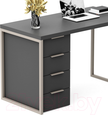 Письменный стол Crafto Кихот Лофт 06 120x60x75 (латте/графит)