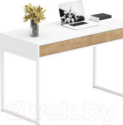 Письменный стол Crafto Лорди Лофт 01 120x60x80 (белый/дуб)