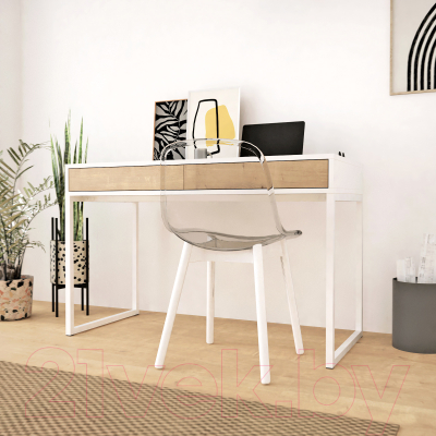 Письменный стол Crafto Лорди Лофт 01 120x60x80 (белый/дуб)