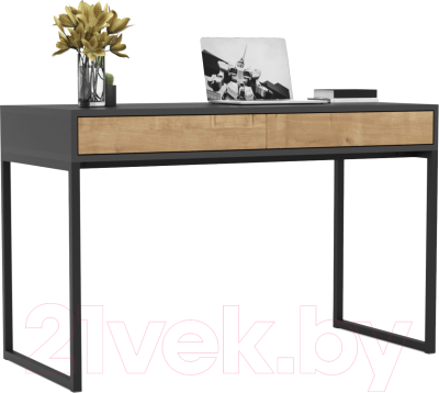 Письменный стол Crafto Лорди Лофт 02 120x60x80 (графит/дуб) - фото