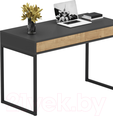 Письменный стол Crafto Лорди Лофт 02 120x60x80 (графит/дуб)