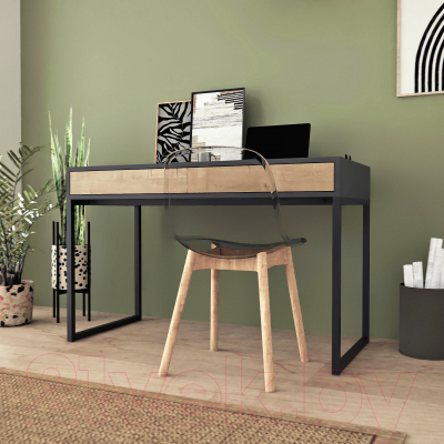 Письменный стол Crafto Лорди Лофт 02 120x60x80 (графит/дуб)