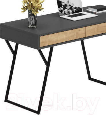 Письменный стол Crafto Лорд Лофт 02 120x60x78 (графит/дуб)