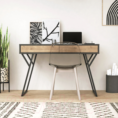 Письменный стол Crafto Лорд Лофт 02 120x60x78 (графит/дуб)