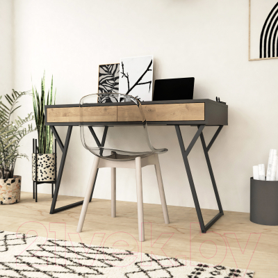 Письменный стол Crafto Лорд Лофт 02 120x60x78 (графит/дуб)