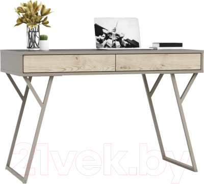 Письменный стол Crafto Лорд Лофт 03 120x60x78 (латте/каштан) - фото