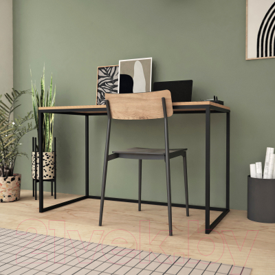 Письменный стол Crafto Вествуд Лофт 03 120x60x75 (черный/дуб)