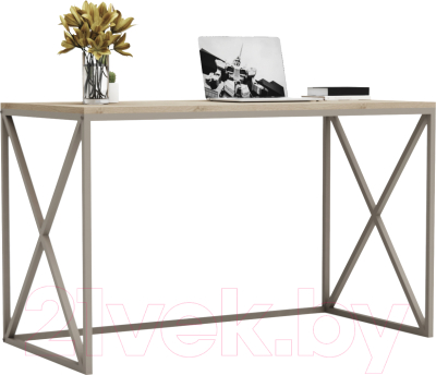 Письменный стол Crafto Модерн Лофт 04 120x60x75 (латте/ каштан) - фото