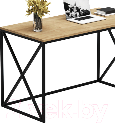 Письменный стол Crafto Модерн Лофт 05 120x60x75 (черный/дуб)