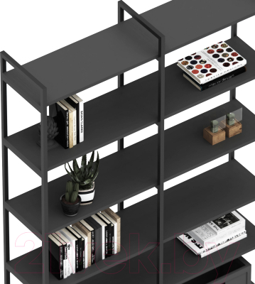 Стеллаж Crafto Симпл Плюс Лофт 02 125x32x190