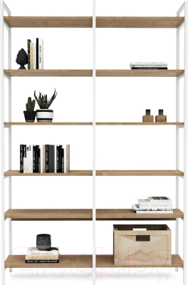 Стеллаж Crafto Симпл Плюс Лофт 03 125x32x190