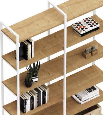 Стеллаж Crafto Симпл Плюс Лофт 03 125x32x190