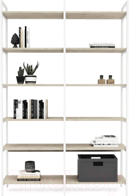 Стеллаж Crafto Симпл Плюс Лофт 05 125x32x190