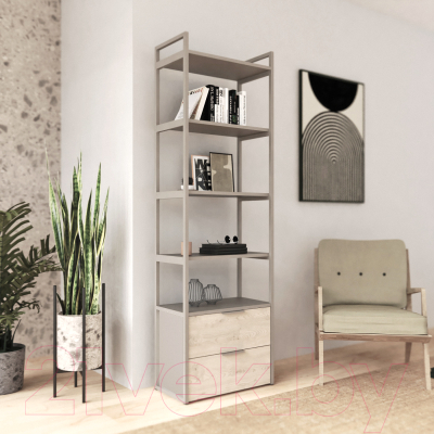 Стеллаж Crafto Квентин Мини Лофт 07 60x32x190