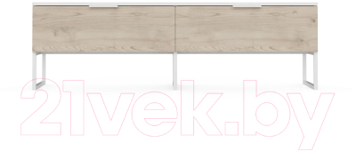 Тумба Crafto Рокки 04 150x38x47 (белый/каштан)