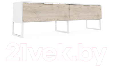 Тумба Crafto Рокки 04 150x38x47 (белый/каштан)