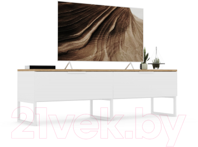 Тумба Crafto Рокки 05 150x38x47 (белый/дуб)