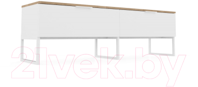 Тумба Crafto Рокки 05 150x38x47 (белый/дуб)