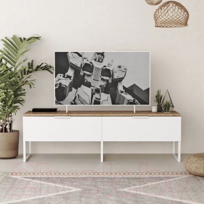 Тумба Crafto Рокки 05 150x38x47 (белый/дуб)