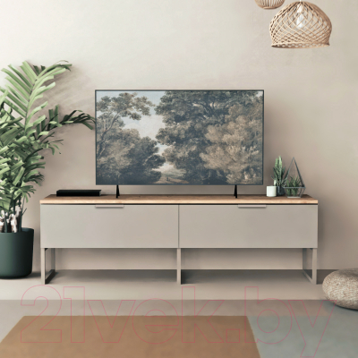 Тумба Crafto Рокки 07 150x38x47 (дуб/латте)