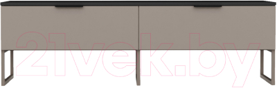 Тумба Crafto Рокки 08 150x38x47 (латте/графит) - фото