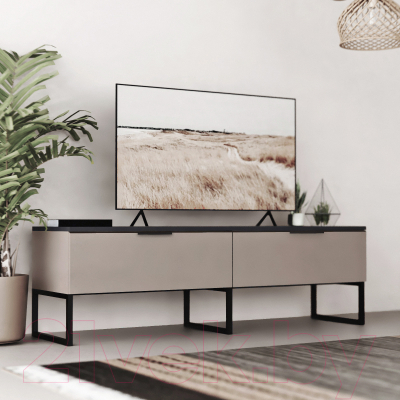 Тумба Crafto Рокки 08 150x38x47 (латте/графит)